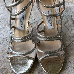 JIMMY CHOO - Gold sandals